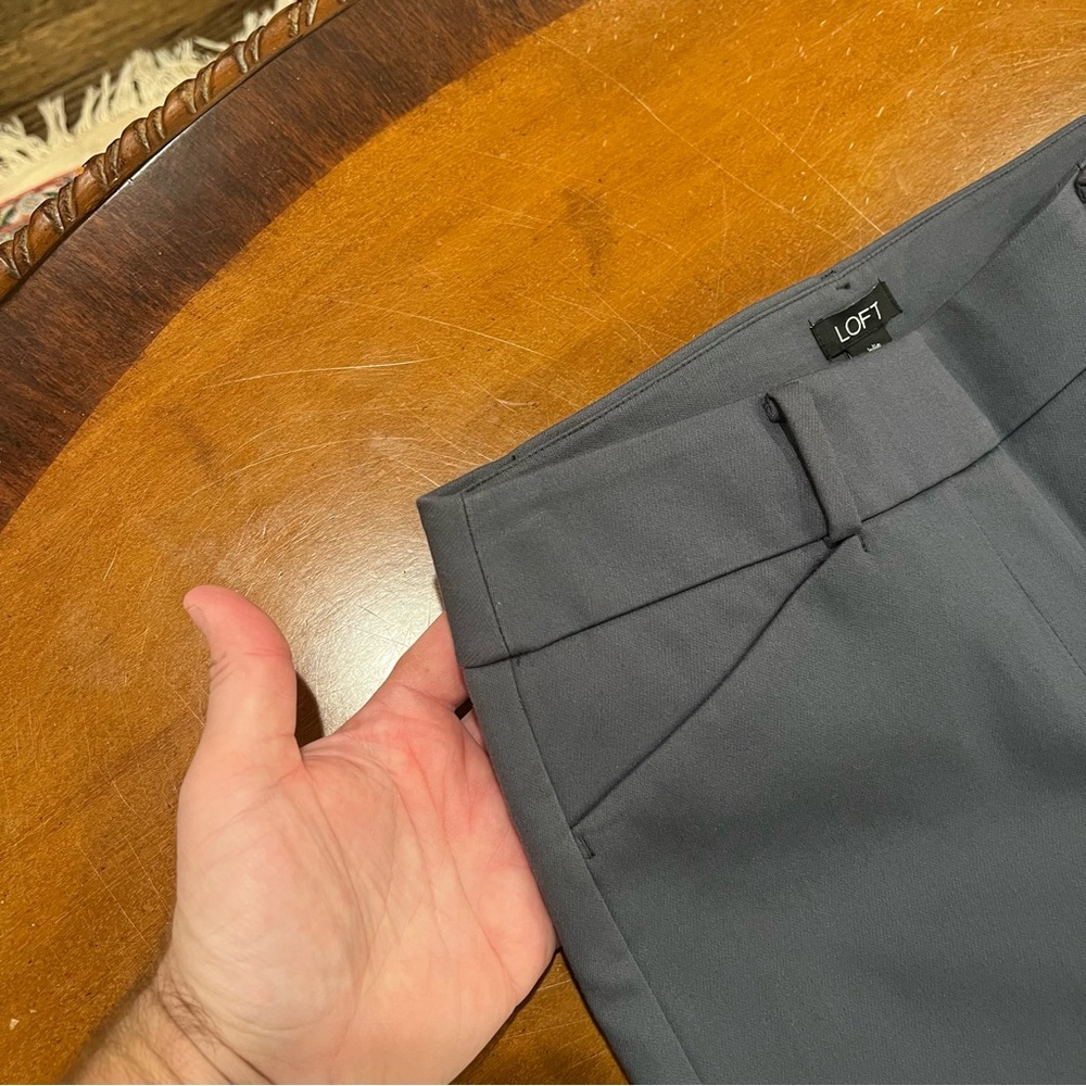 NWT Ann Taylor LOFT $70 Julie Skinny Ankle Length Dress Pant 2 Mid-Rise Gray - Picture 7 of 16